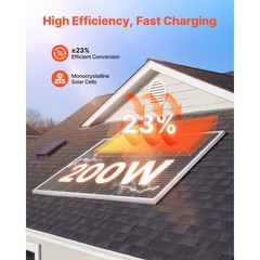 Uimoso 200W Monocrystalline Solar Panel High-Efficiency Photovoltaic Module