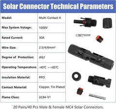 53/10PCS Solar Panel Cable Wire connectors Crimper Tool Kit 2PCS Spanners Wrench