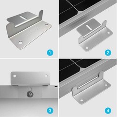 4 Sets Solar Panel Mounting Z Brackets – Lightweight Aluminum, Corrosion-Free fo