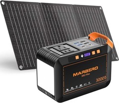 Solar Generator 111Wh Portable Power Station with Solar Panel 30W Included Po…