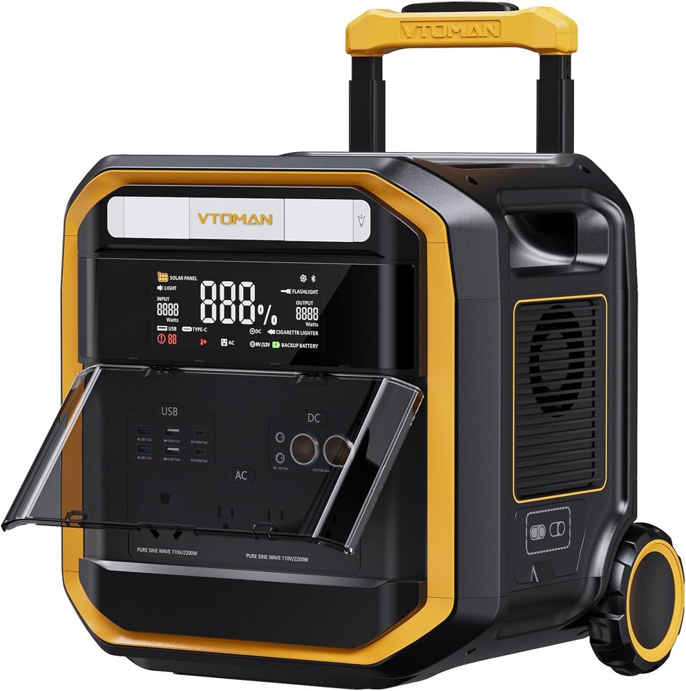 VTOMAN FlashSpeed Pro 3600 Portable Power Station, 3096Wh LFP Solar Generator
