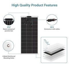 150W Solar Panel Kit 12V Battery Charger Off Grid 30A Controller RV Marine Boat