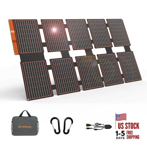 Portable Solar Panels Chargers with PD3.0 USB-C,QC3.0 USB-A and DC 100W