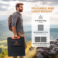 100 watt 20V Foldable Solar Charger, 23.5% High Efficiency IP67 Waterproof