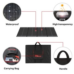 DOKIO 200W 36V Portable Foldable Solar Panel Kit, Compact 19×26.4in Design 9….