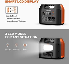 EnginStar Portable Power Station 300W 296Wh Battery Bank with 110V Pure Sine Wav