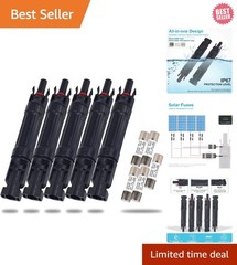 5pcs 15A Solar Fuse Connectors with Male & Female Inline Connection