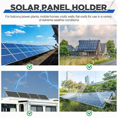4 Pcs Solar Panel Stand Mounting Kit, Adjustable 15-30° Solar Plate Stand Tilt M