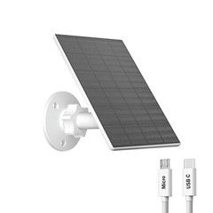 2 Pack Solar Panel for Security Camera，Solar Panel Charger with USB & Type C