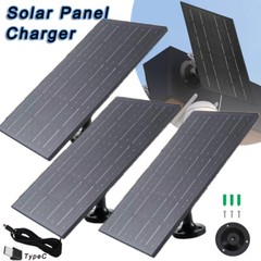 30W 10W 5V Solar Panel For Outdoor Spotlight Camera Security Cam Battery Charger