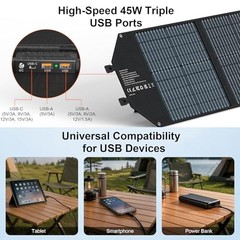100W Portable Foldable Solar Panel 18V USB Charger for Power Station | 24%