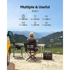 BLUETTI AC200PL 2304Wh Power Station Generator+350W Solar Panel for RV Off-Grid