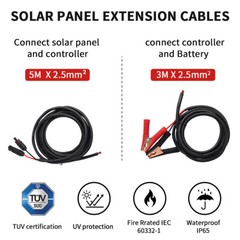 Dokio 2X100w 200w Rigid Monocrystalline Solar Panel Kit for Home/Caravan/RV/Boat