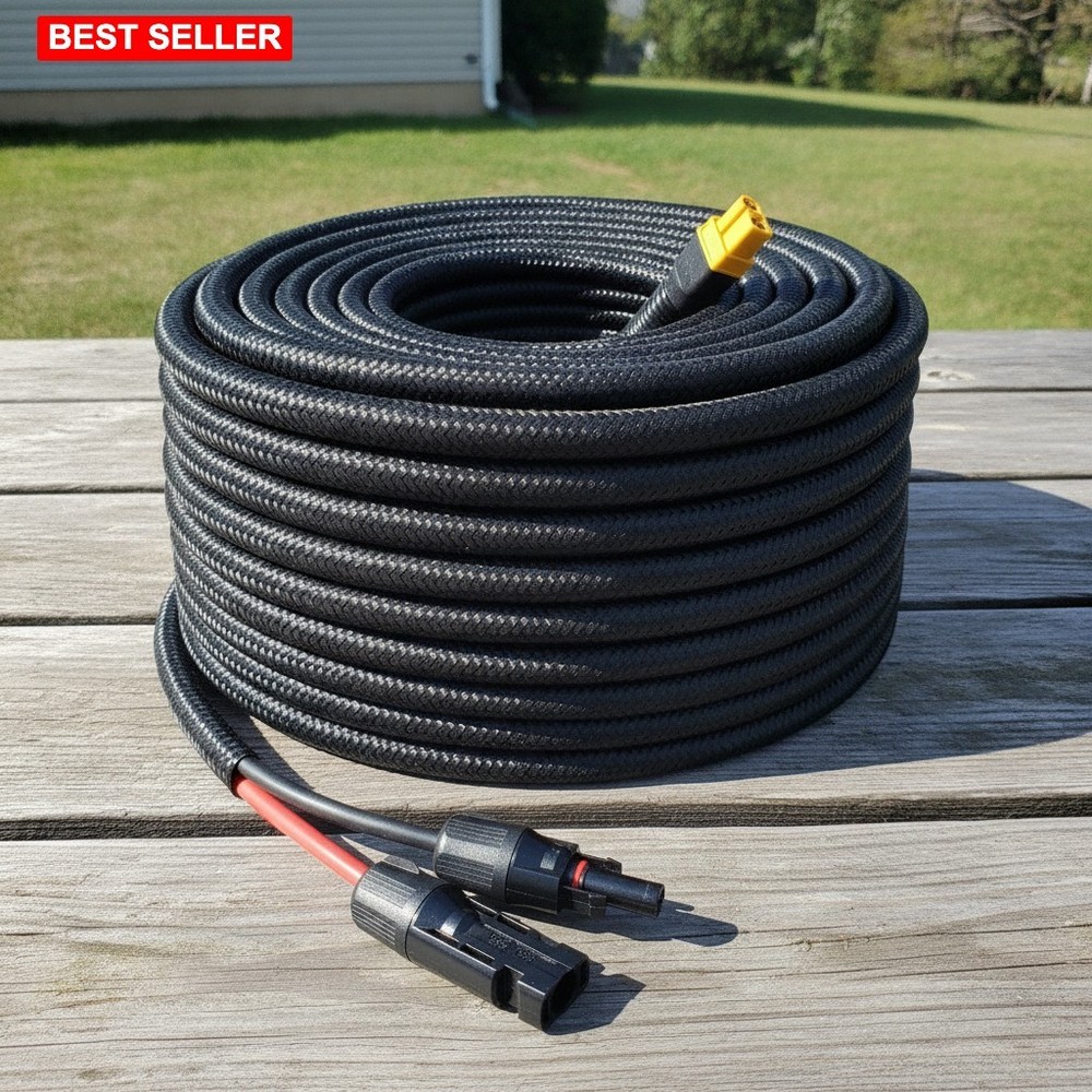 Cable 10AWG 50FT Solar Connector to XT60 Adapter for Solar Panel Battery