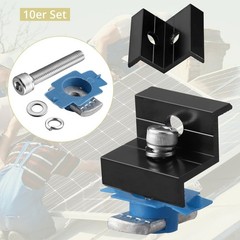 10Pcs Solar Panel End Clamps for Standard Unistrut, 30mm/35mm, Black