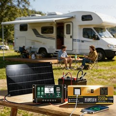 Grennova 2200W Off-Grid Solar System 50W Panel 60A MPPT Dual Voltage Inverter