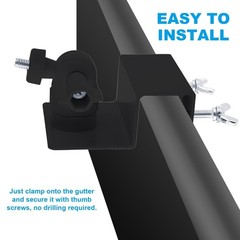 Oungy 4 PCS Solar Panel Gutter Mount for Ring Blink Arlo, Black