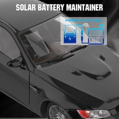 OYMSAE Black Solar Panel Car Battery Charger,5W 12V Waterproof Solar Battery Mai