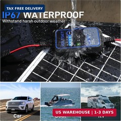 Voltset 50W Solar Panel Kit, 12V Solar Battery Trickle Charger & Maintainer with