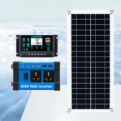 6000W Complete Solar Panel Kit Solar Power Generator 100A Home 110V/220V System