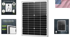 High-Performance 35W Solar Panel for Charging RVs, Boats, and Security Devices