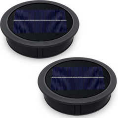 Akynite 2-Pack Large Solar Light Replacement Top, 4.13 Inch Outdoor Solar Panel