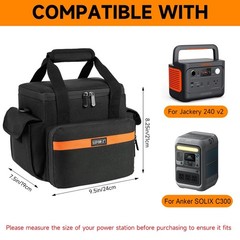 Portable Power Station Carrying Case for Jackery 300, Anker C300, BLUETTI 30 V2