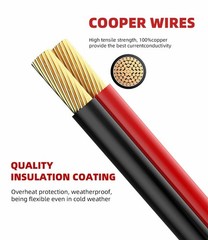 Compact 10AWG Solar Extension Cable – 30cm with Waterproof SAE Connectors