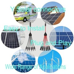 «1 to 6 Solar Y Branch Parallel Connector Cable, 10AWG 45A Waterproof IP68, 30CM