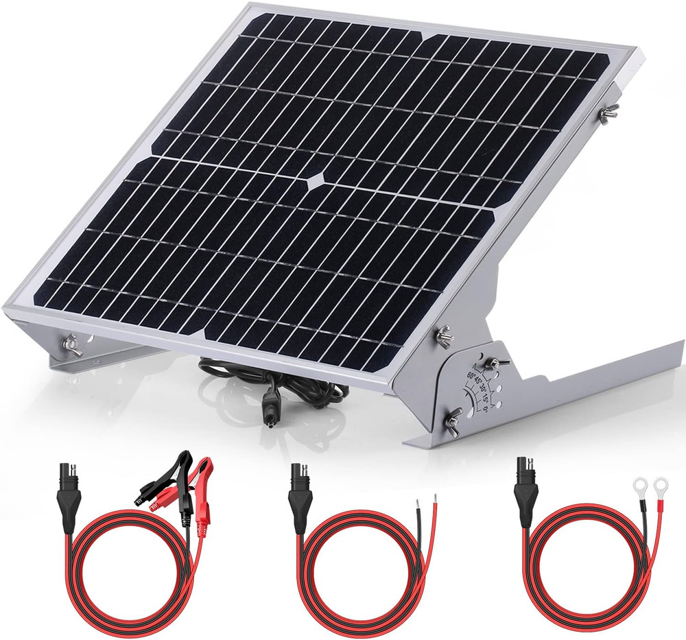 20W Solar Battery Charger with MPPT Controller for Cars, Boats, RVs, and Trailer