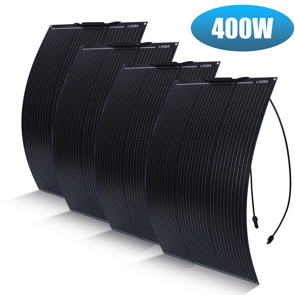 400W Bendable Flexible Solar Panel Mono Home RV Rooftop Camping Off-Grid Power