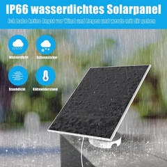 6W Solar Panel Compatible with Ring Spotlight Cam Plus/Pro and Stick up Cam Batt