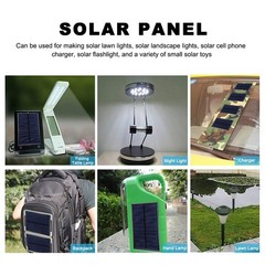 3Pcs Mini Solar Panels, DC 6V 1W Solar Cells Kit with 11.8in Cable, Mini Poly…