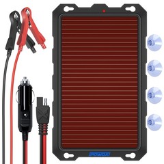 Solar Battery Charger 3.3W 12V Waterproof Trickle Maintainer for Car, RV, Boat