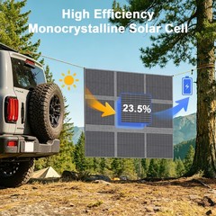 MHPOWOS 400W Solar Panel Blanket Portable Solar Suitcase Foldable Solar Panel