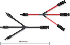 Plug & Play 3 to 1 Solar Connectors – 10AWG Dual-Layer for Long-Lasting Use