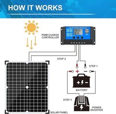150W 300W 900W Solar Panel Kit Solar Power Generator 100A Home 110V Grid System