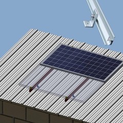 Durable Aluminum Solar Panel Mounting Bracket Kit for Sloped Roofs – 76cm Length