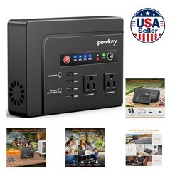 Portable Power Station 200W 146Wh 39600mAh Generator Pure Sine Wave AC Outlet