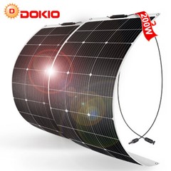 Dokio 200W 400W Flexible Mono Solar Panel Bendable & Durable for Boat,RV,Camping