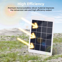 10W Solar Panel 5V Solar Battery Charger Camping Hiking Phone Charger Maintainer