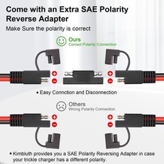 Kimbluth SAE Extension Cable 10AWG 6FT Quick Disconnect Tinned Copper Wire wi…