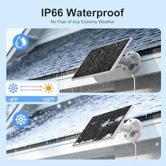 Solar Panel Charger for Ring Doorbell, Built-in 4000mAh Battery | Solar White