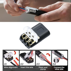Flame Retardant Double Wire Plug-in Connector for LED Strips and Appliances