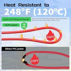 20FT Solar Charge Extension Cable 12AWG XT60 Connector for LiFePO4 Battery RV Po