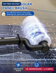 Electric Solar Panel Cleaning Kit, 20FT Solar Panel Cleaning Brush and Pole with