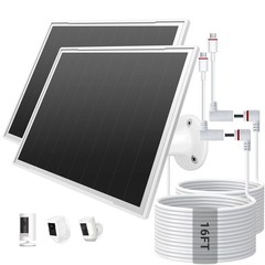 2 Pack Solar Panel for Ring Camera/Wyze Cameras, 8W Solar Charger Compatible …