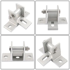 LABLT Adjustable Angle 4×Solar Panel RV Tilt Mount Brackets Set For Roof Install