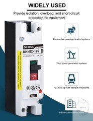 100 Amp Battery DC Disconnect Switch, DC Breaker for Main Power Station, UPS
