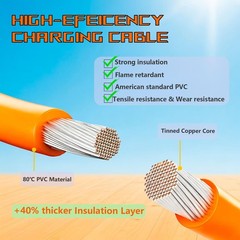 10FT/16.4FT/25FT XT60i Solar Charging Cable 12AWG Extension for Power Stations